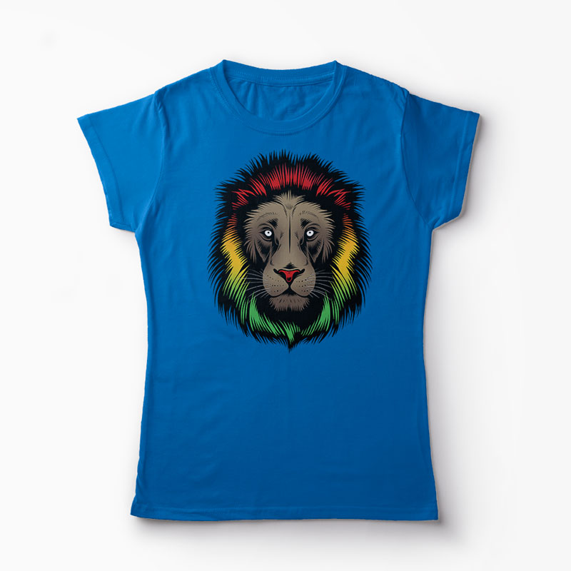 Tricou Personalizat Iron Lion Zion - Femei-Albastru Regal